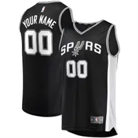 San Antonio Spurs Fast Break Custom Replica Jersey BlackWas $99.99Now $64.99