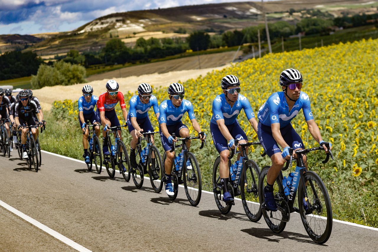 Vuelta a Burgos 2021 - 43rd Edition - 2nd stage - Tardajos - Briviesca 175 km - 04/08/2021 - Movistar Team - photo Luis Angel Gomez/BettiniPhoto&Acirc;&copy;2021