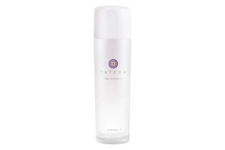 A white bottle of Tatcha The Essence