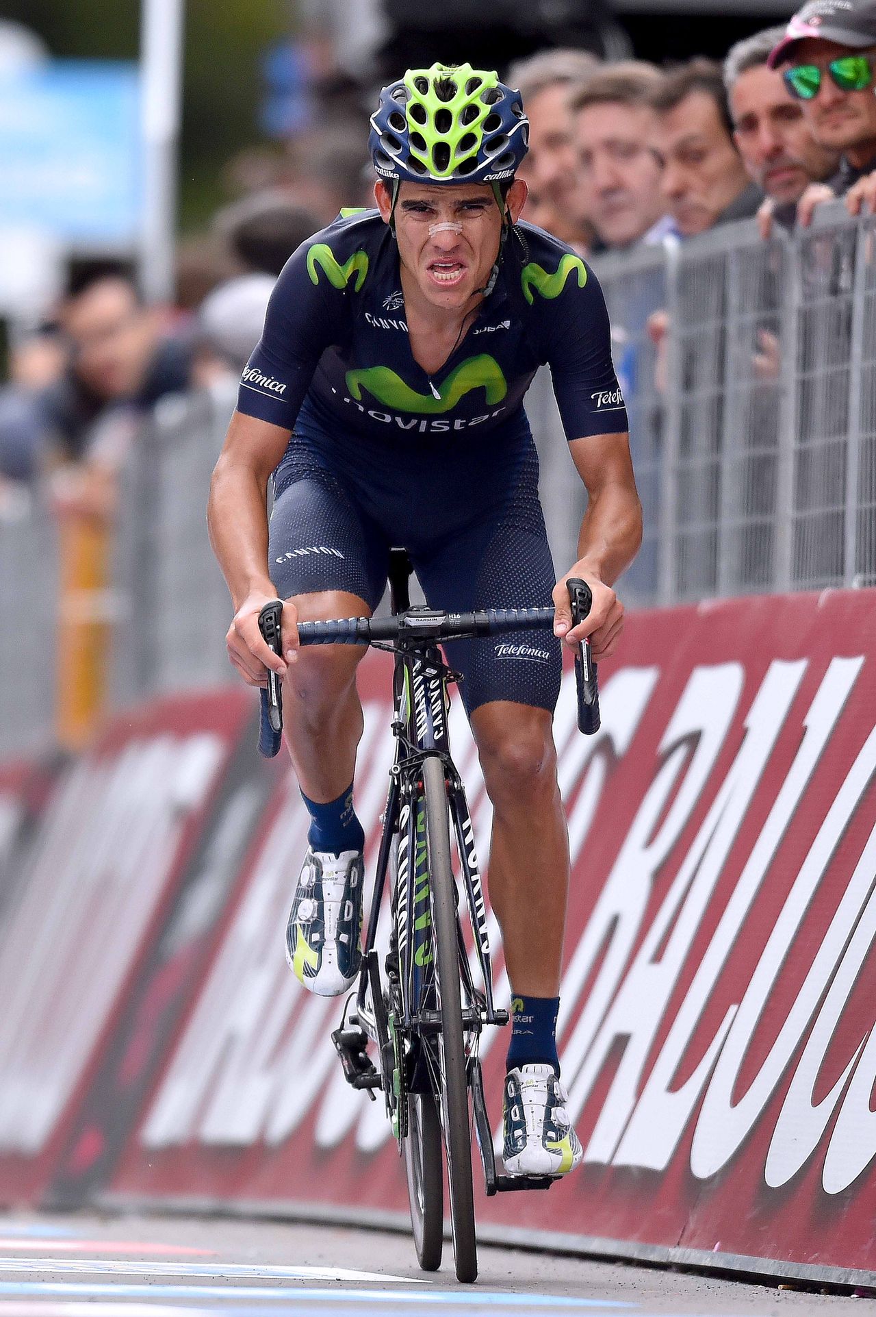 Andrey Amador (Movistar) holds onto his podium place