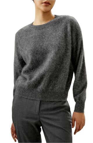 Classic Round Neck Cashmere Sweater for Women