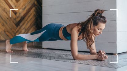 Woman doing plank exercise