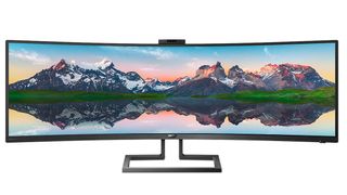 Product shot of Philips Brilliance 499P9H 49-inch, one of the best monitors for programming