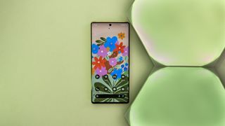 Pixel 6 Pro with floral wallpaper