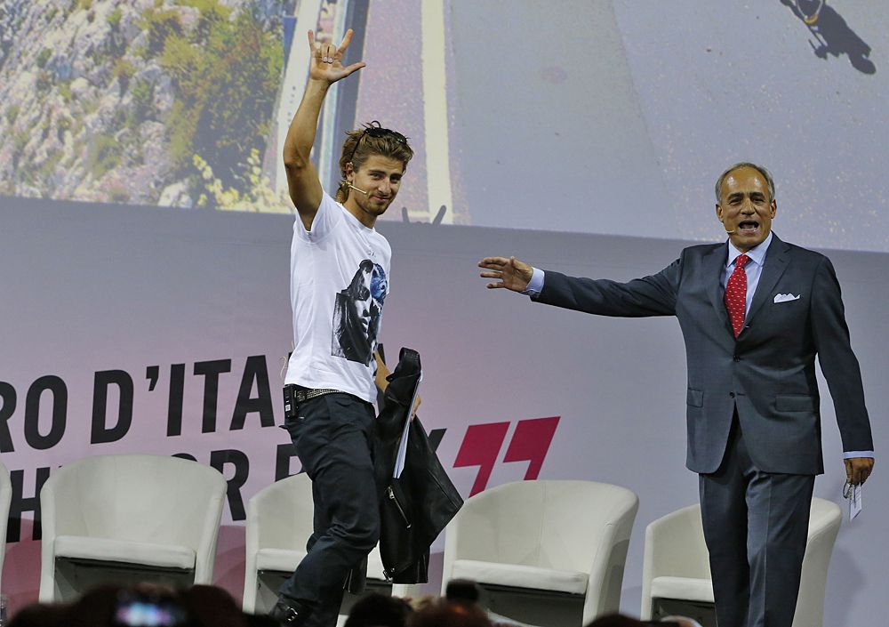 Peter Sagan at the Giro presentation