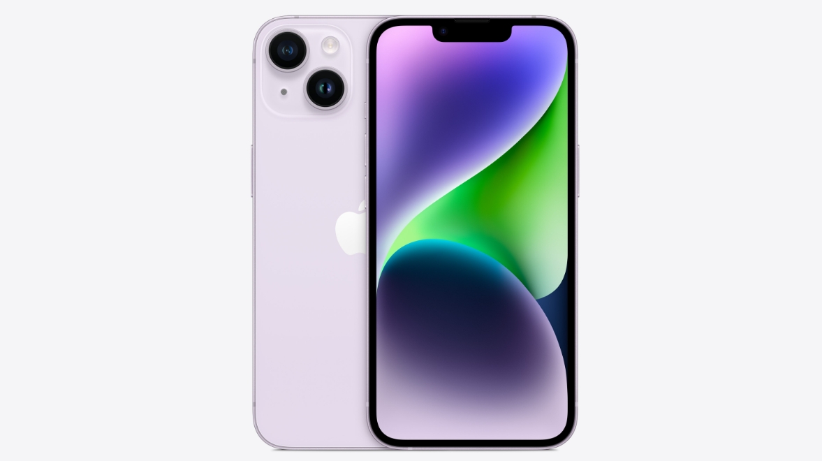 iPhone 14 в фиолетовом