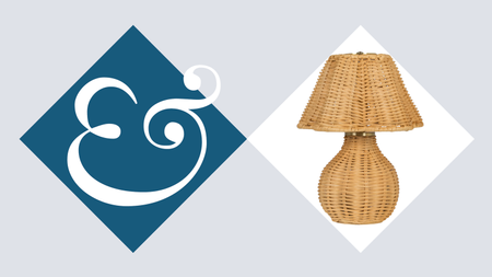 a rattan table lamp