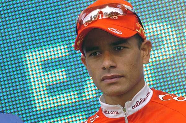 Duque looking serious on the podium