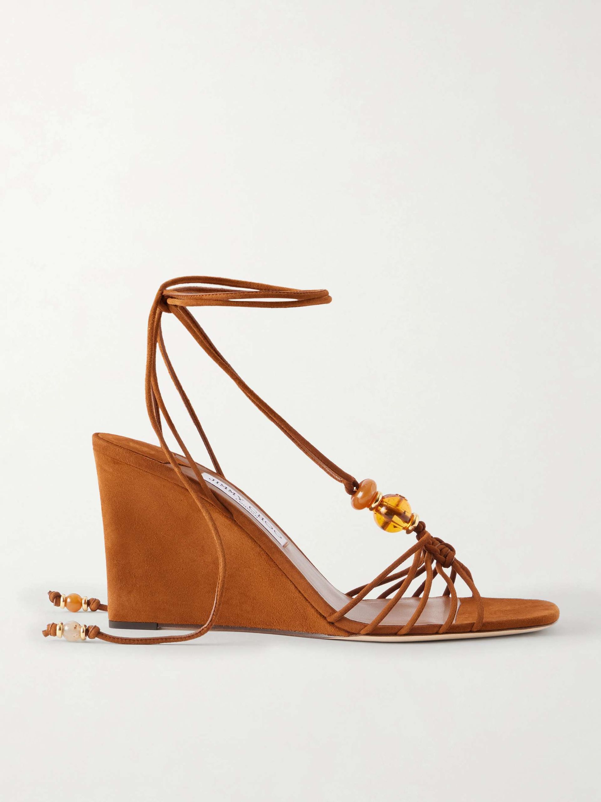 Lova 85 Embellished Suede Wedge Sandals