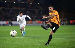 Ruben Neves missed the chance to give Wolves the lead when his penalty was saved