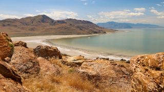 A View of the Great Salt Lake from Antelope Island Utah