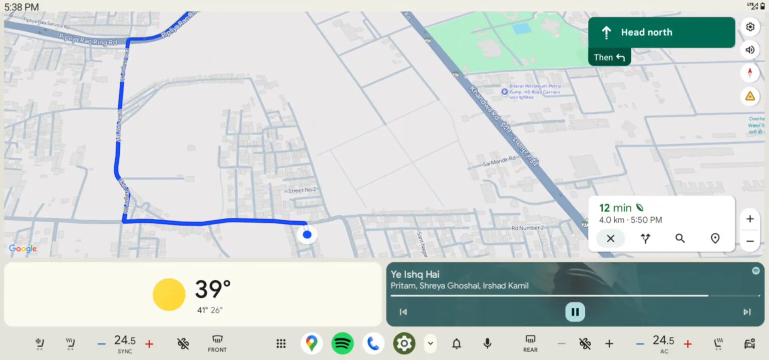 Android Auto with light theme