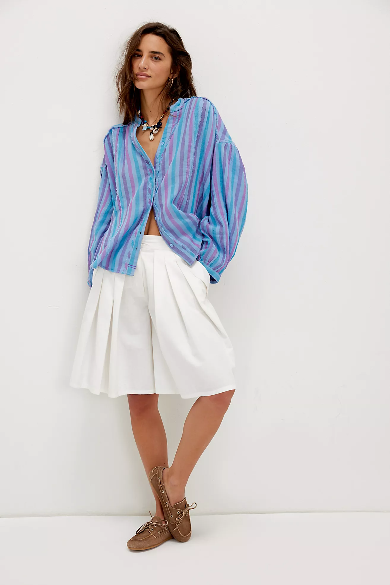 City Everly Linen Trouser Shorts