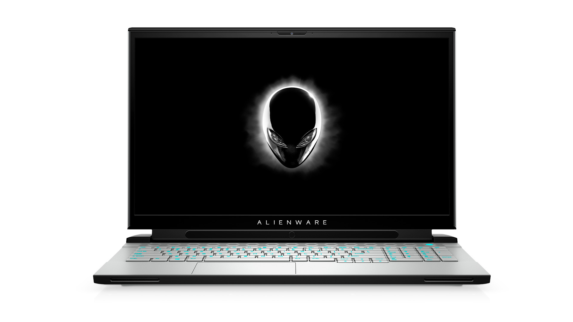 The Alienware m17 R4 against a solid white backdrop