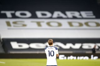 Harry Kane gave a lap of honour at the end of the game against Aston Villa