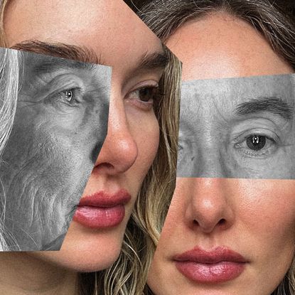 collage of mother and daughter