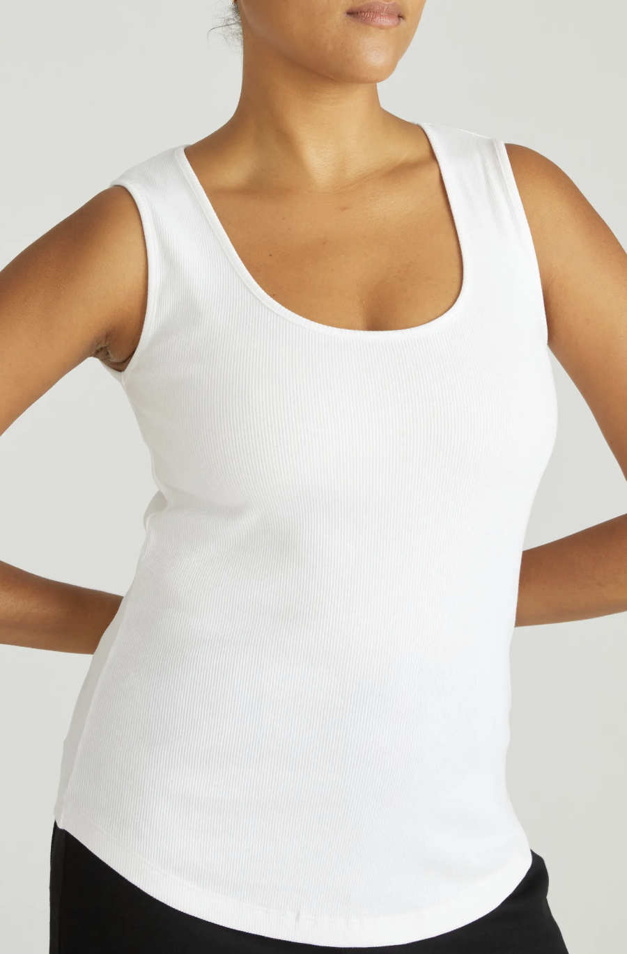 Universal Standard, Daisy Ribbed Scoop Neck Tank