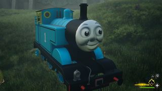 Thomas the Tank Engine in Hogwarts Legacy, tootling about.