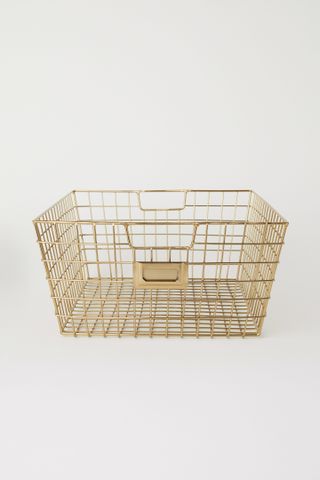 Gold wire storage baskets from H&M Home