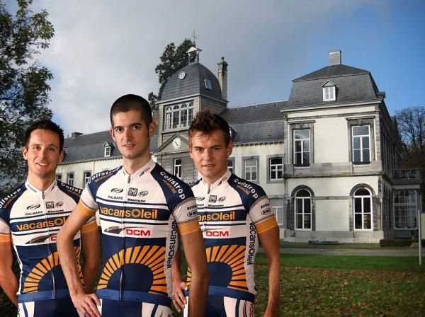 Dutch riders Johnny Hoogerland, Wout Poels and Rob Ruijgh