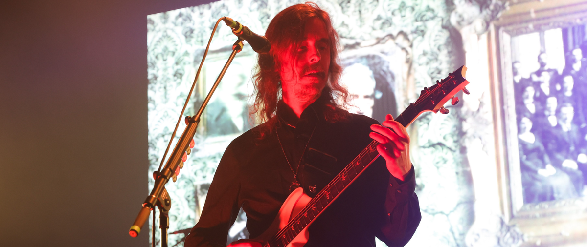 Mikael Åkerfeldt of Opeth onstage in 2025