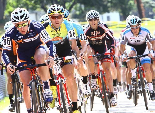 Elite men&rsquo;s race takes off from the pavement, making it a very fast start.