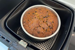 christmas cake in an air fryer