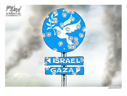 Political cartoon Israel Gaza
