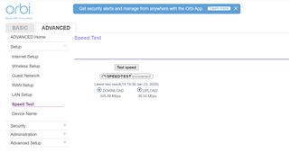 Netgear Orbi 873 app screenshot