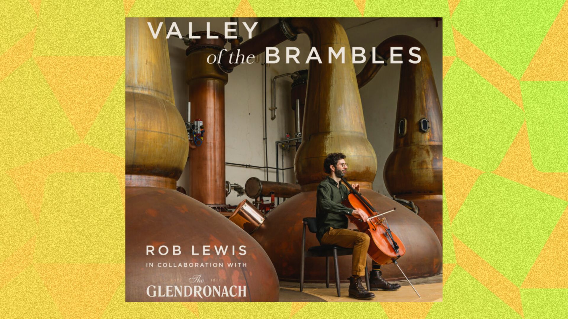 GlenDronach in collaboration with Rob Lewis who is playing Valley of the Brambles in a distillery 