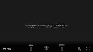 PS4 Remote Play error screen
