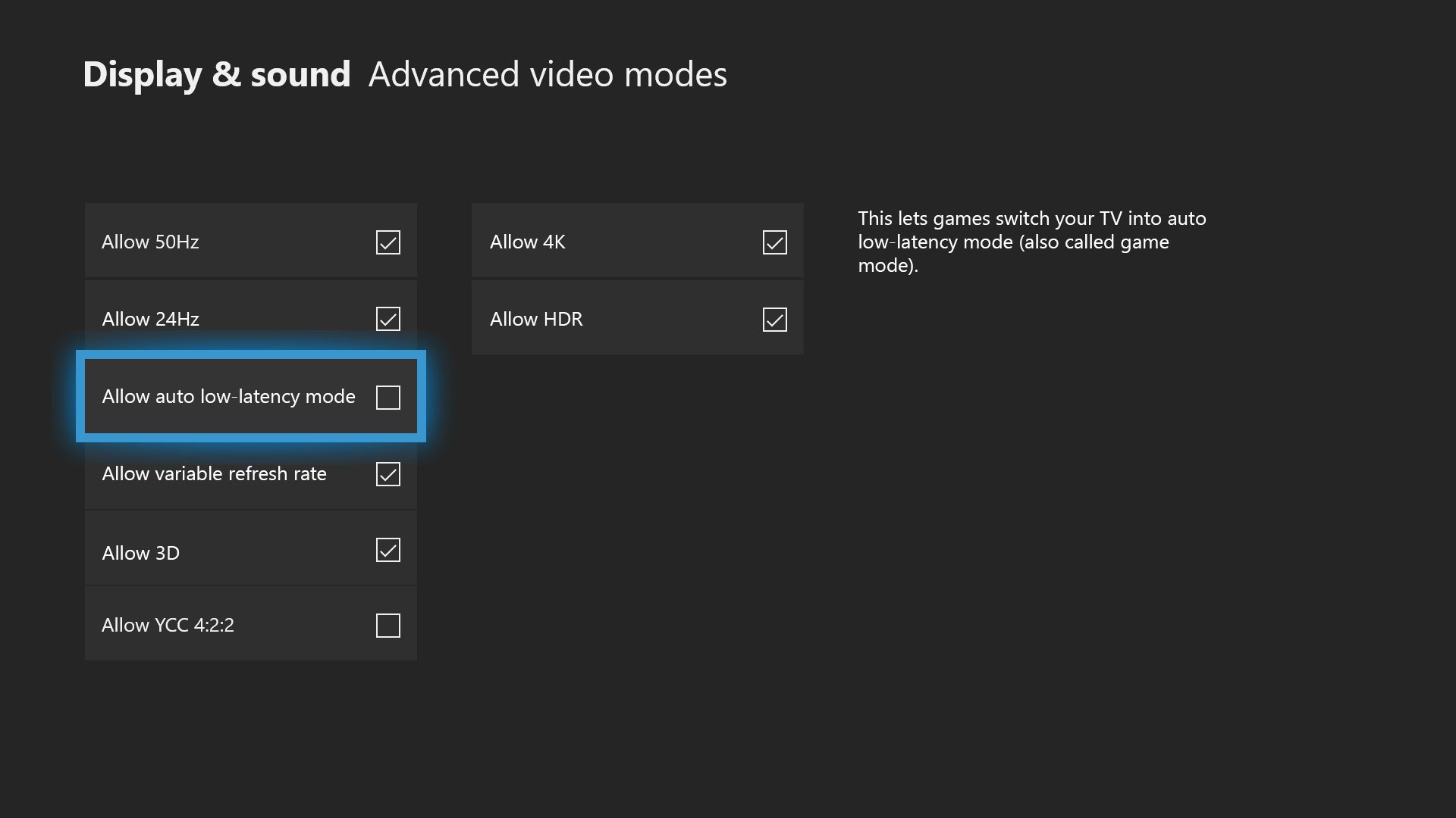 How to enable Xbox One Auto Low Latency Mode (ALLM) Windows Central