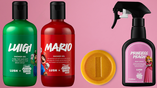 Lush products from Super Mario Bros Movie collab