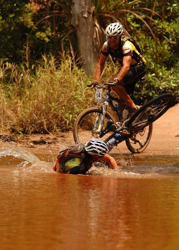 Isaac Tonello during his impromtu swim.