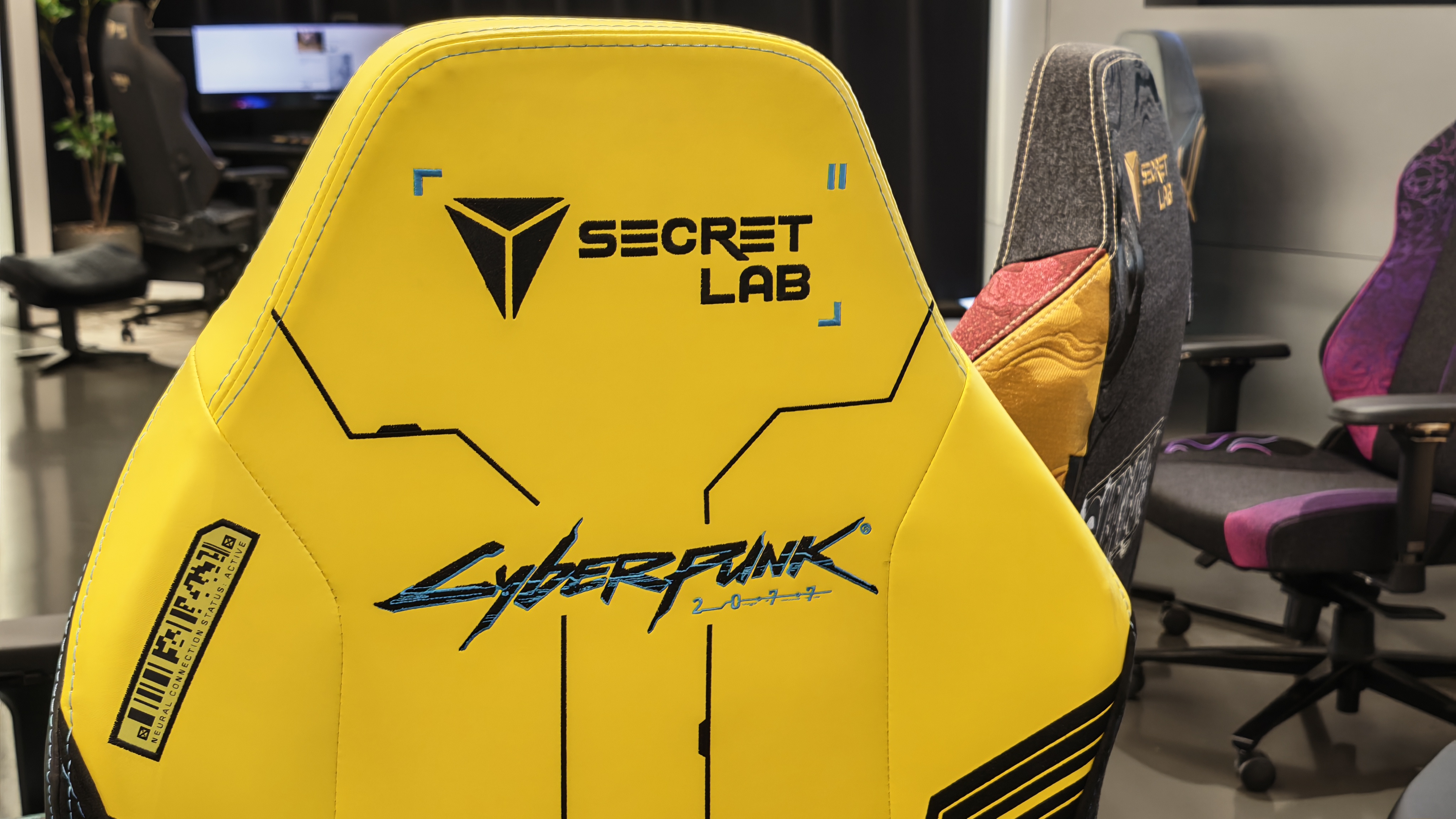 Limited Edition Secretlab chairs at the company's head office.