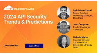 A webinar screen with contributor imaeges, on API security trends