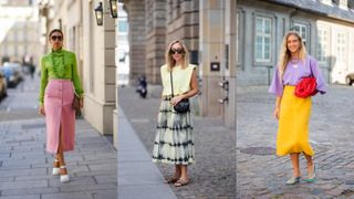 street style what to wear to a bridal shower skirt and tee