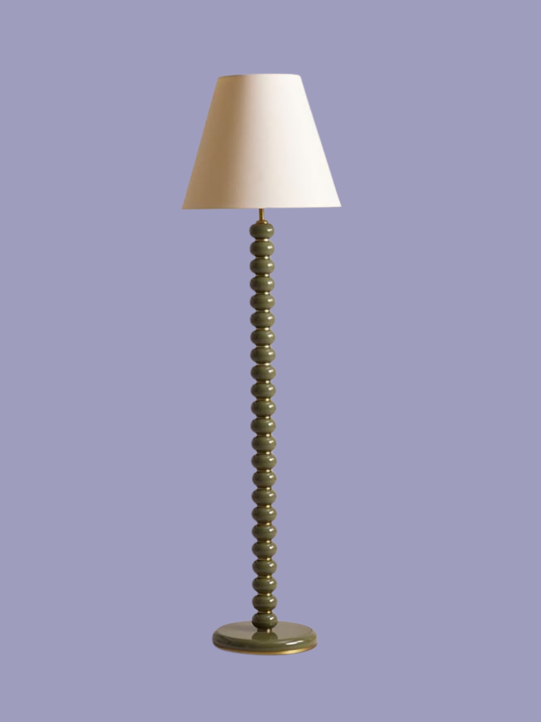 Soho Home, Greyson Floor Lamp, High Gloss Lacquer in Olive