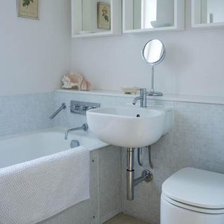 bathroom with white interiors