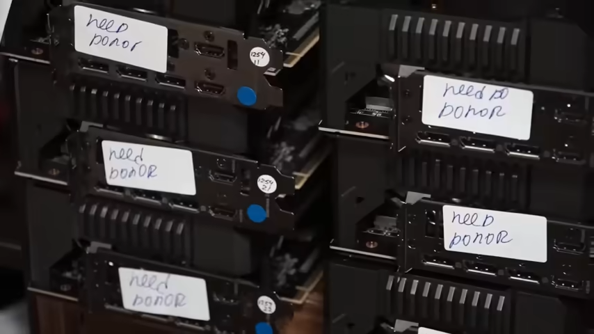 RTX 4080 Super being brought back to life using an RTX 4080 donor board