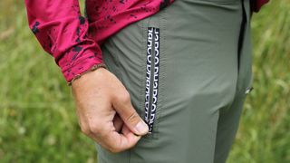 Close up of zip detail on the DHaRCO Mens Gravity pants