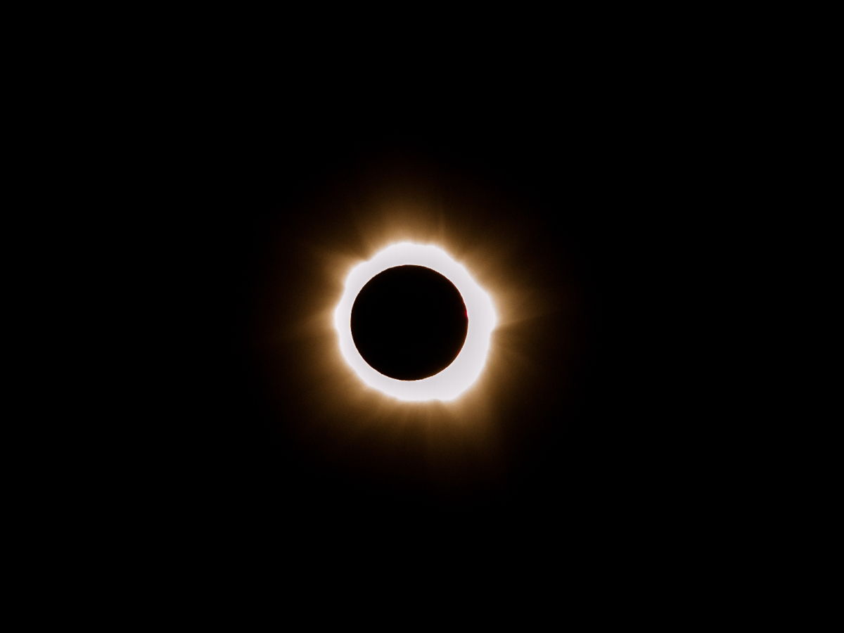 Full Corona Seen From a Hot Air Balloon