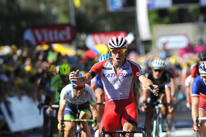 Alexander Kristoff (Katusha) wins stage 12 of the Tour de France