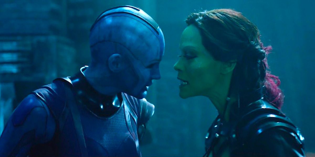 Nebula and Gamora in Guardians of the Galaxy