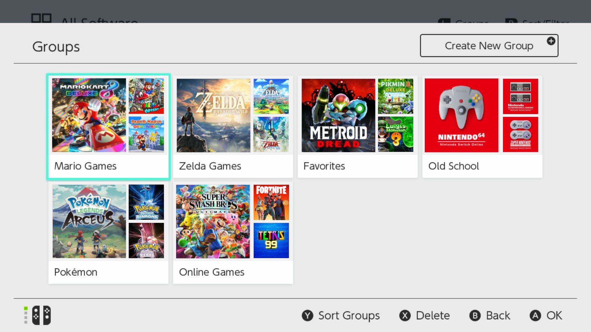 Nintendo Switch groups