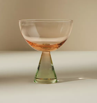 Modern champagne coupe.