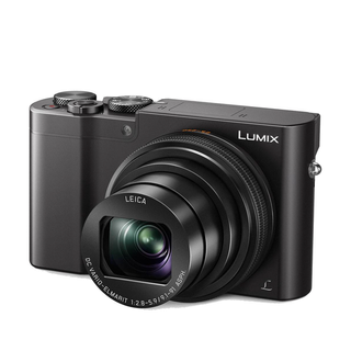 Panasonic Lumix TZ100 camera on a white background