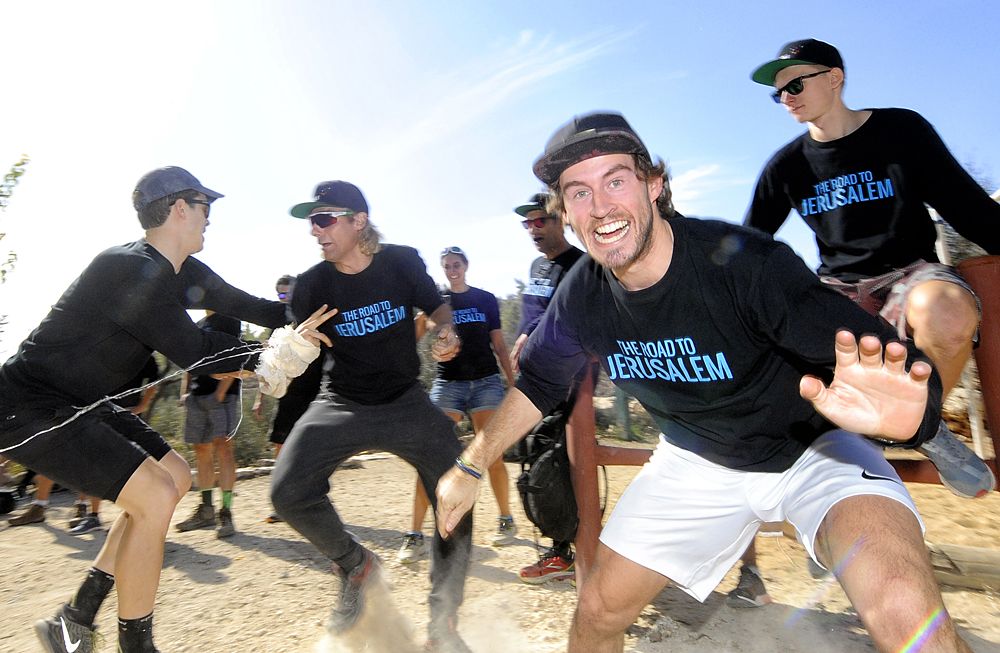 Israel Cycling Academy practising martial arts at team camp