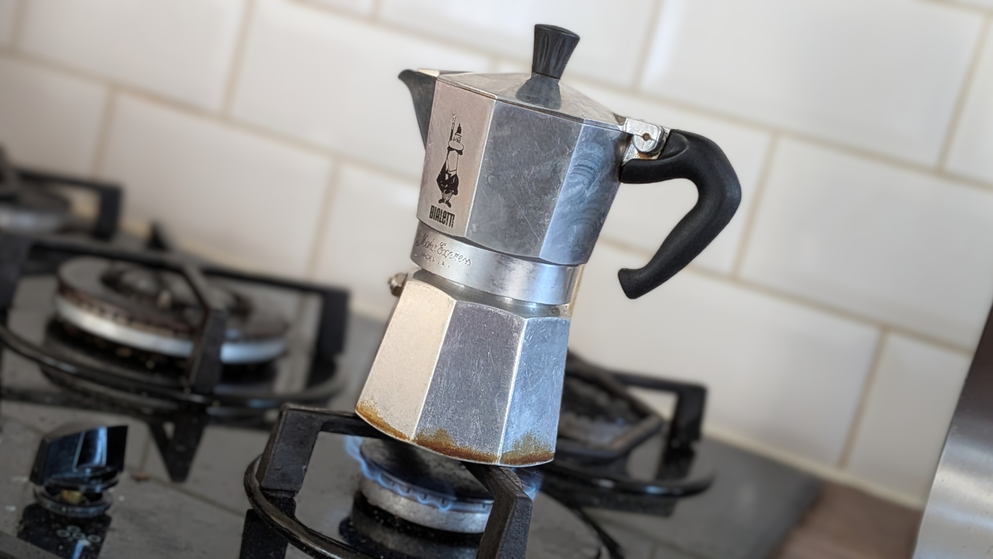 coffee maker on a stove