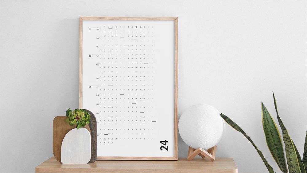 This sleek minimalist calendar design is one of the best I've seen